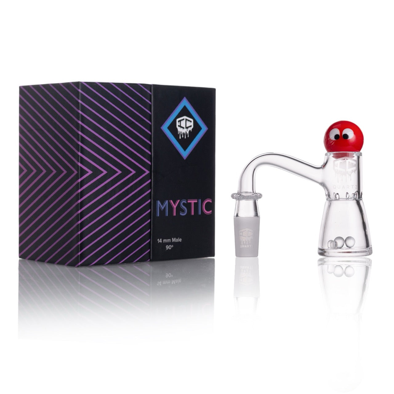 IC Quartz - Mystic | 14mm Banger | Includes Carb Cap and Terp Balls | 6 colors