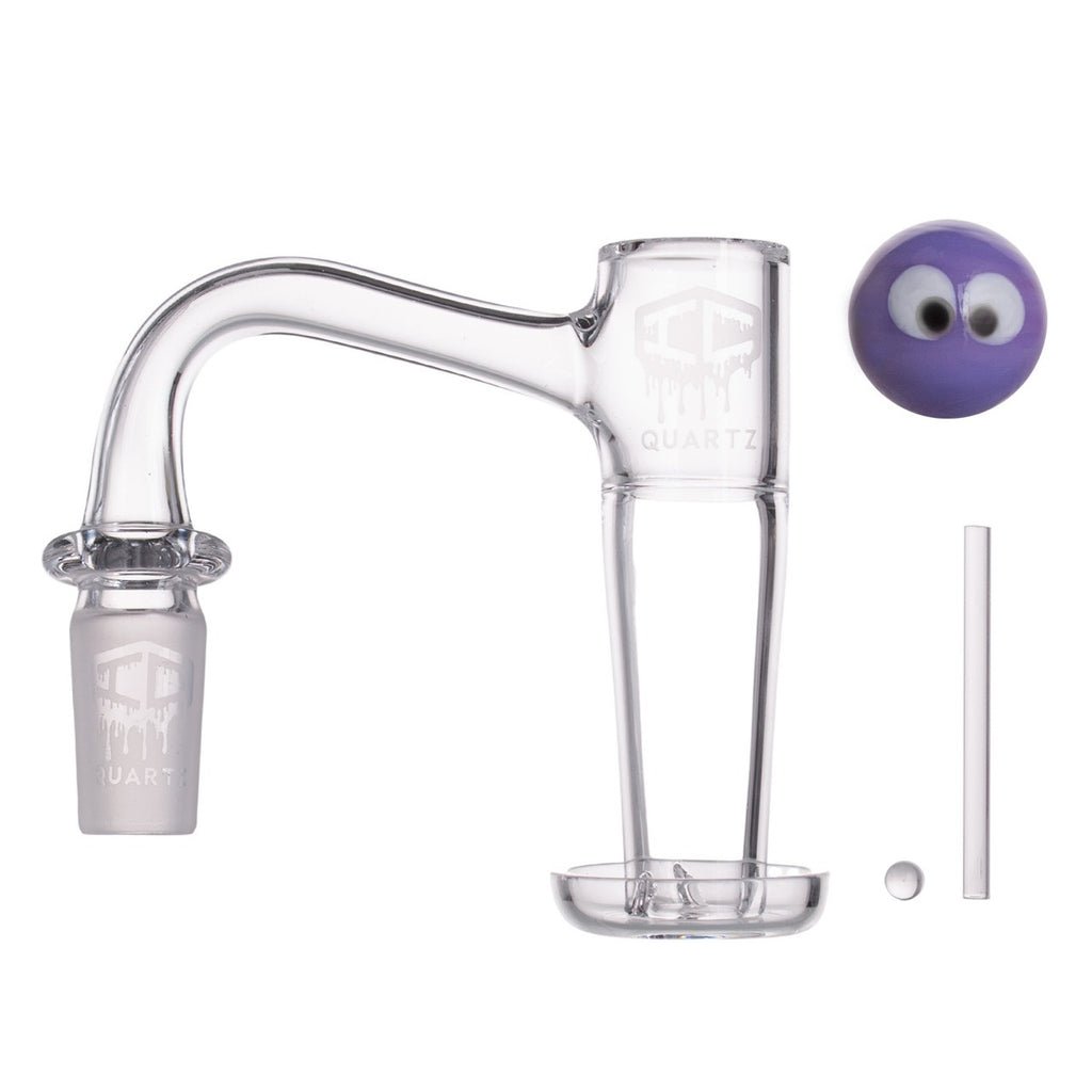 IC Quartz - Greengold | 14mm 90° Banger | Includes Carb Cap, Terp Balls | 6 colors