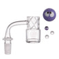 IC Glass - Grinnell | 14mm 90D Quartz Banger | Includes Terp Ball Grabber & Carb Cap | 5 Colors