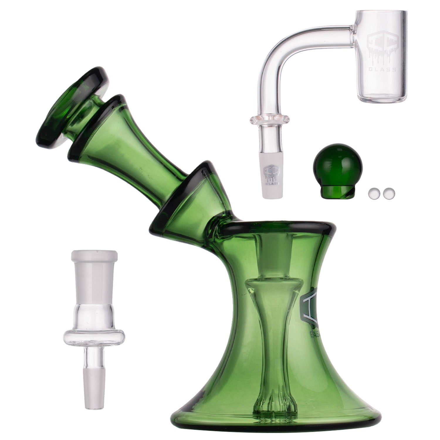 IC Glass - Flowing Fantasy | Includes long neck Banger | 6 "