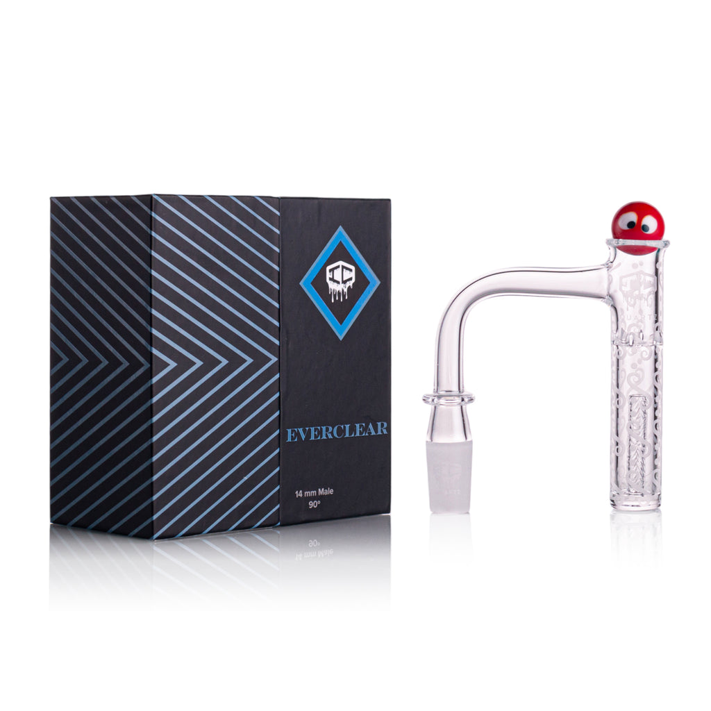 IC Quartz - Everclear | 14mm 90° Banger | Includes Carb Caps & Terp Balls | 5 Colors