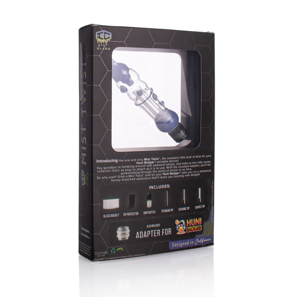 IC GLASS - MIST TWIST | comes with 6 accessories & Adapter for HUNI BADGER | Single Unit