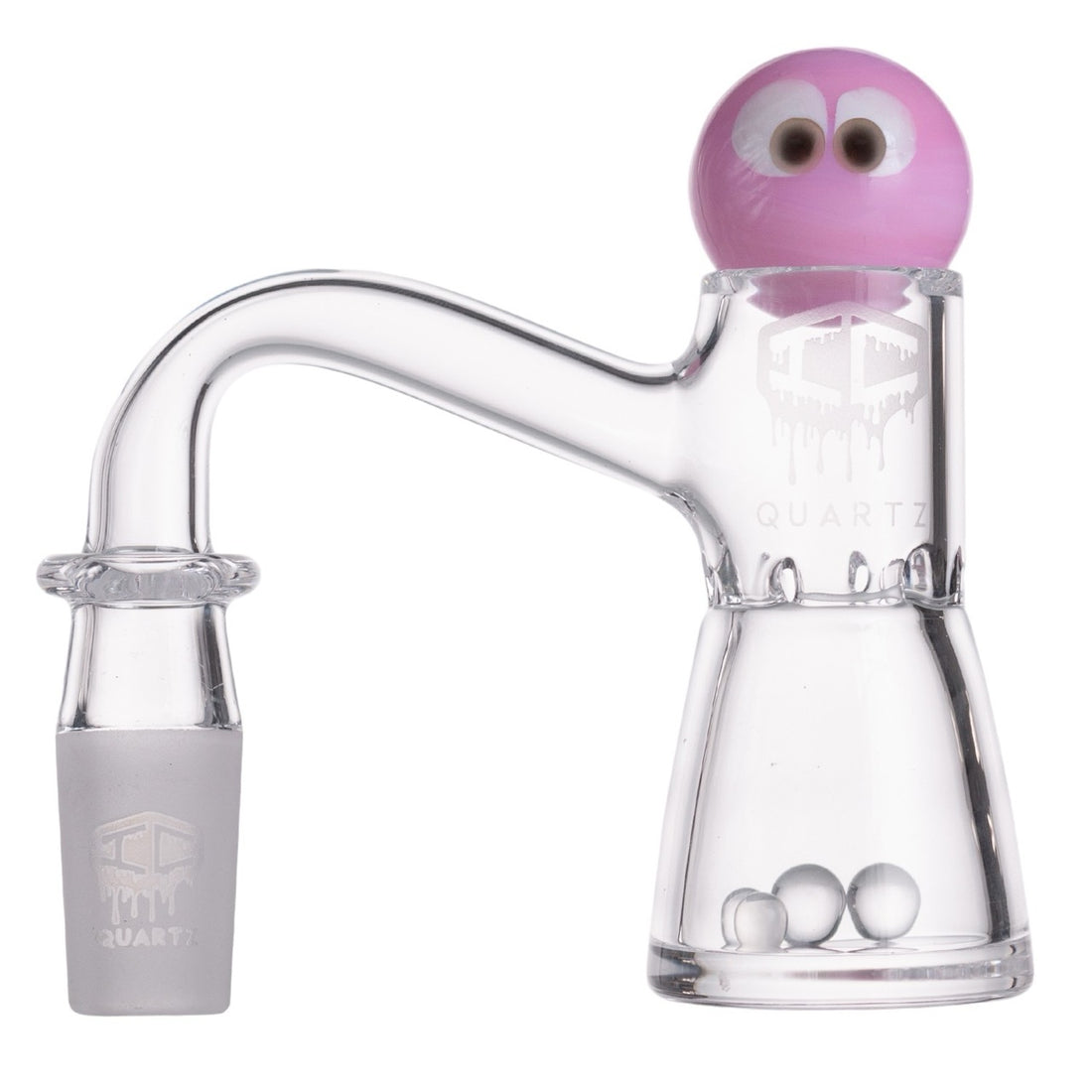 IC GLASS - MYSTIC | 14MM Male Quartz Banger with carb cap and Terp Balls | ICQ1072