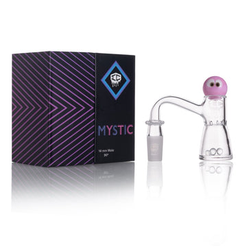 IC GLASS - MYSTIC | 14MM Male Quartz Banger with carb cap and Terp Balls | ICQ1072