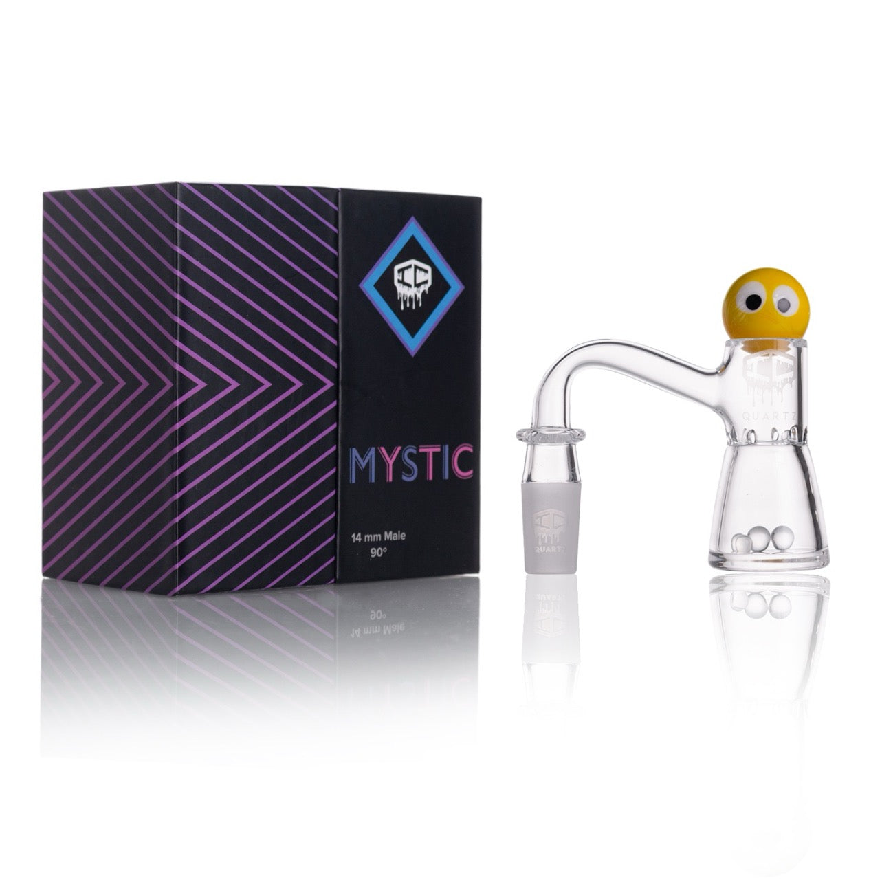 IC Quartz - Mystic | 14mm Banger | Includes Carb Cap and Terp Balls | 6 colors