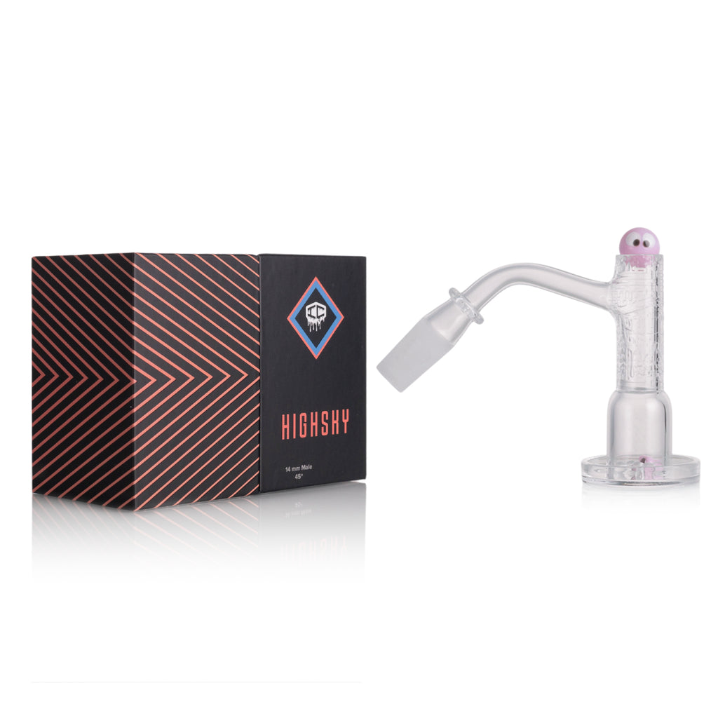 IC Quartz - Highsky | 14mm 45° Banger | Includes Carb Cap, Terp balls | 5 Colors