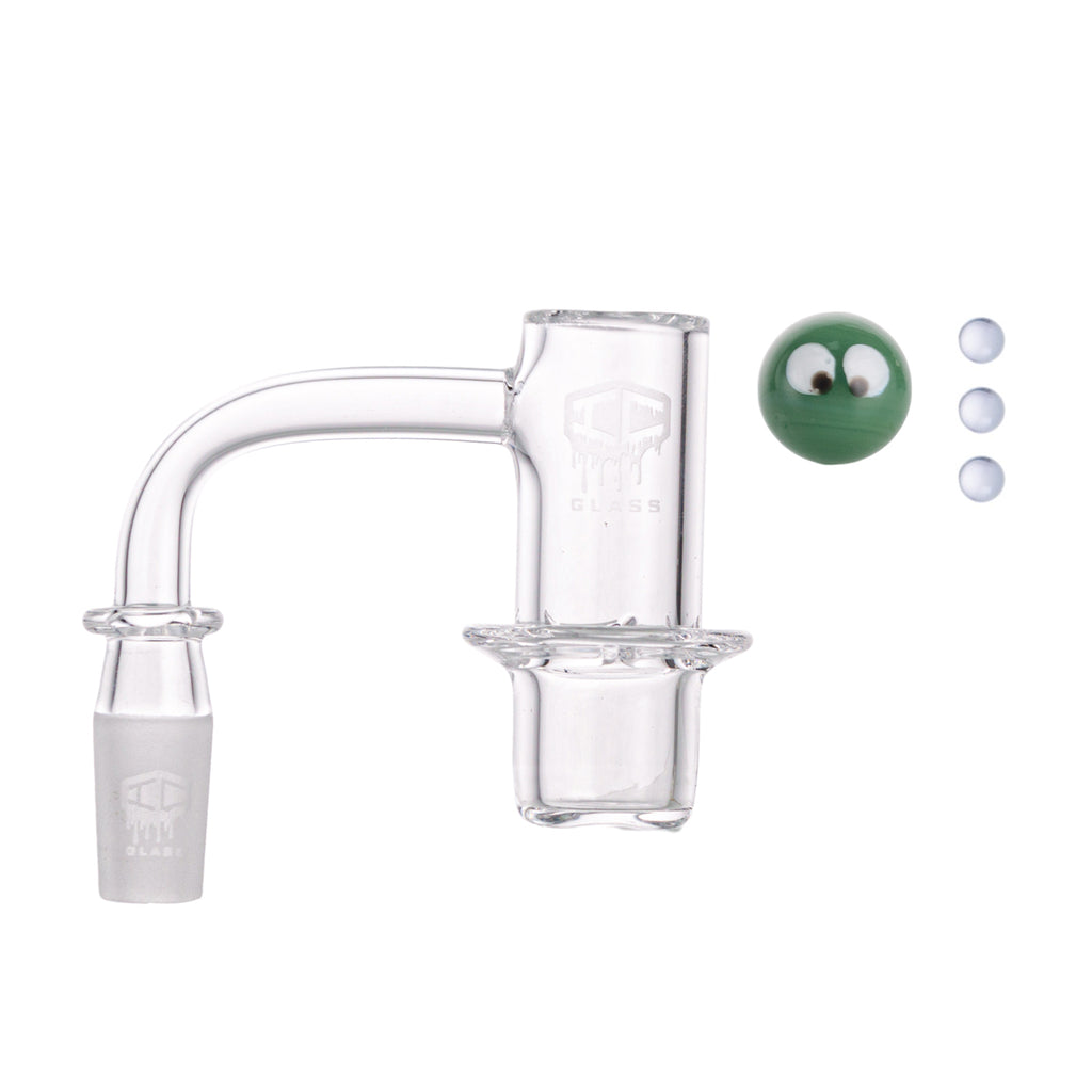 IC Glass - Buckskin | 14mm 90D Quartz Banger | Includes Carb Cap, Terp Balls | 5 Colors
