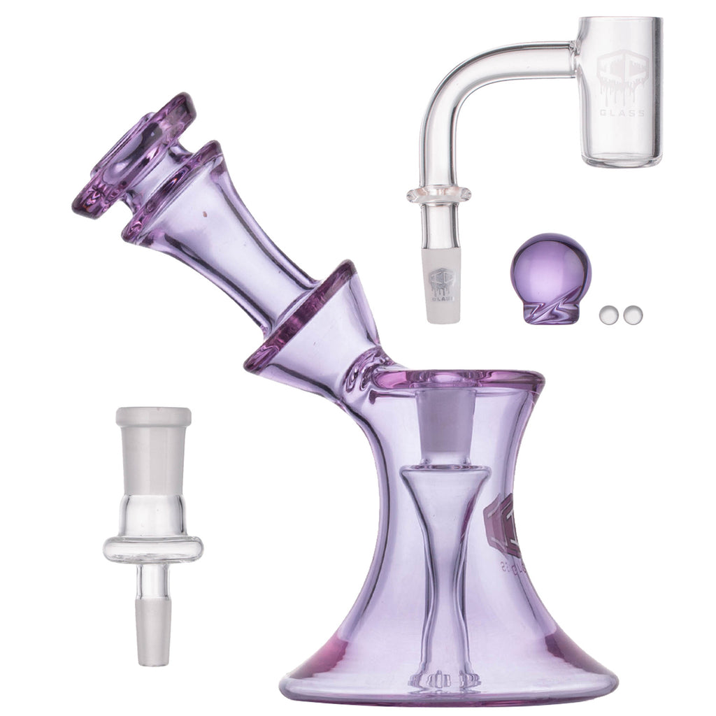 IC Glass - Flowing Fantasy | Includes long neck Banger | 6 "