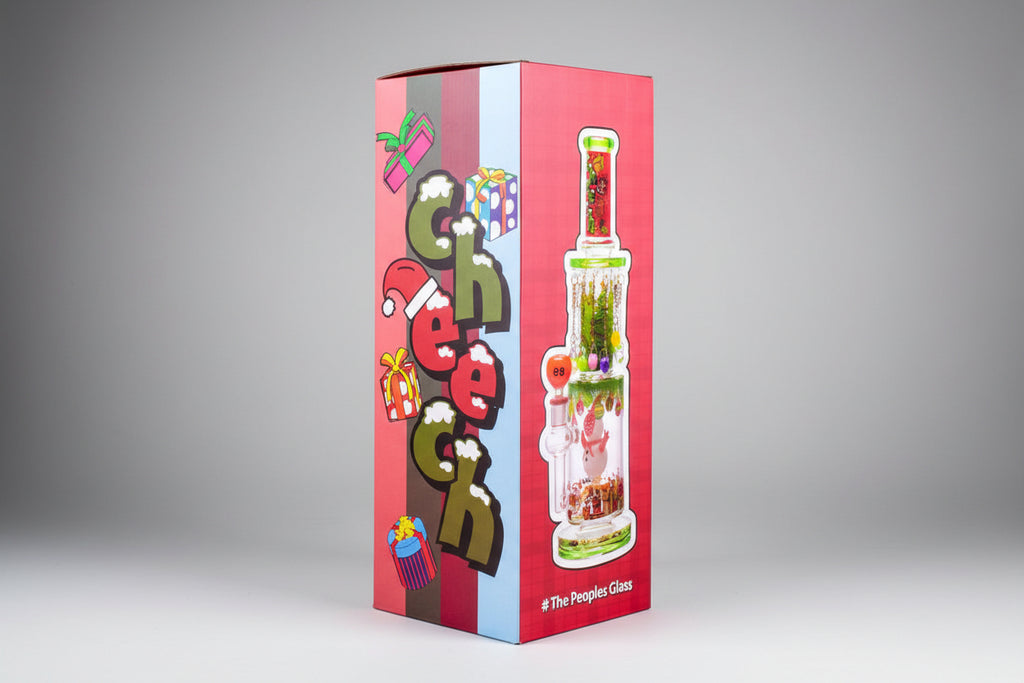 Cheech 15″ Frosty’s Holiday Hotbox | Wholesale Glass Waterpipe