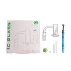IC Glass - Tahoma Premium Quartz Banger  | 14MM 90D Quartz Banger | with Carb Cap & Terp Ball Grabber | 5 Colors