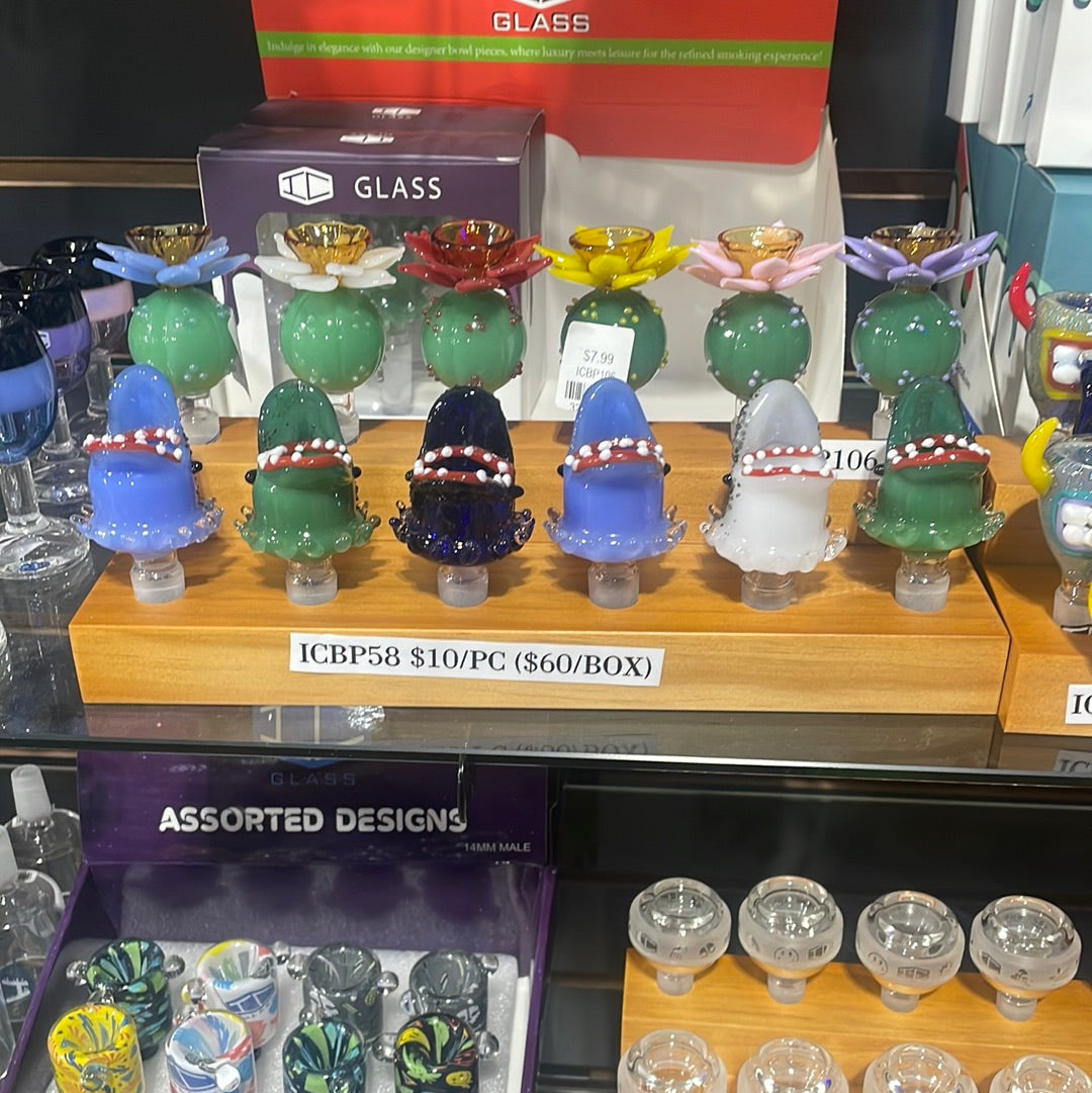 IC Glass - Shark Attack Designer Carb Caps | Assorted colors| $10/pc Main image