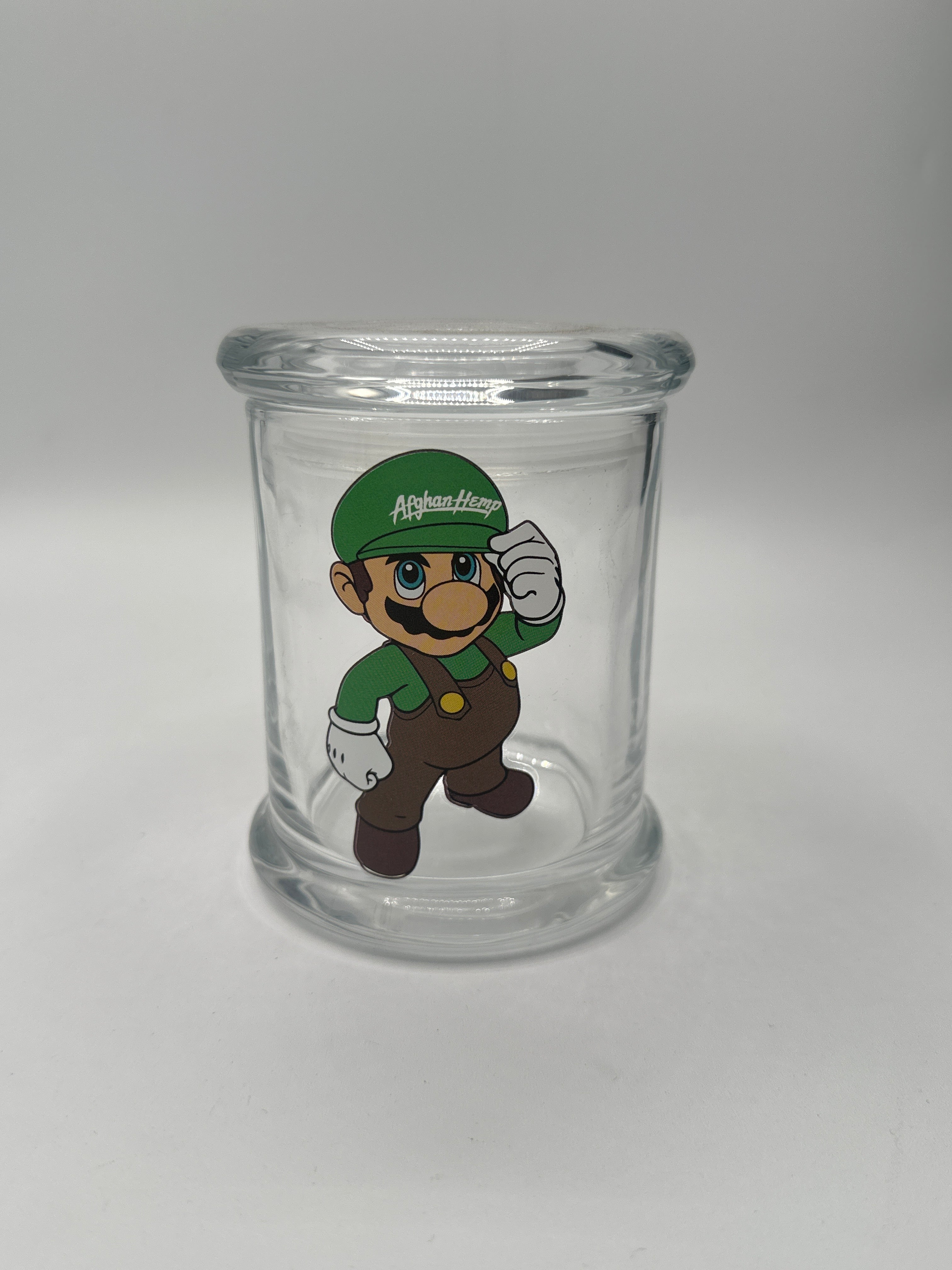 Air tight Glass container jars with print - LARGE | BOX OF 2 UNITS | BOX