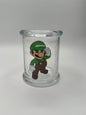 Air tight Glass container jars with print - LARGE | BOX OF 2 UNITS | BOX