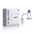 IC Glass - Carrie | 14mm 90D Quartz Banger | Includes Carb Cap, Terp Balls & Sticker | 5 Colors
