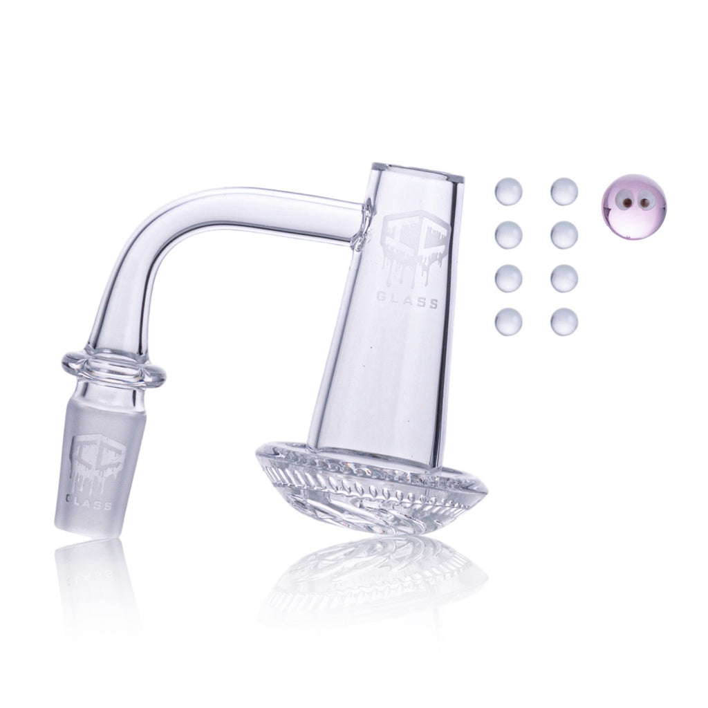 IC Glass - Martin River | 14mm 90D Quartz Banger  | Includes Carb Cap, Terp Balls | 5 Colors