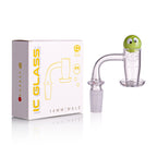 IC Glass - Herron | 14mm 90D Quartz Banger | Includes Carb Cap, Terp Balls & Sticker | 5 Colors