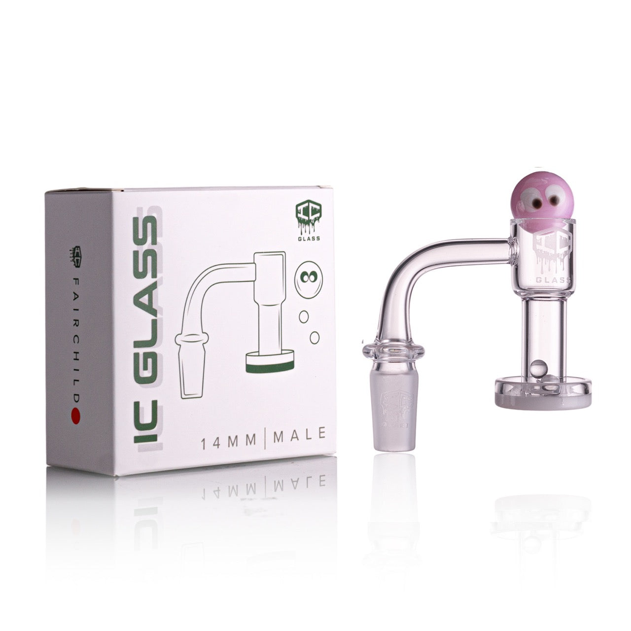 IC Glass - Fairchild | 14mm 90D Quartz Banger | Includes Carb Cap, Terp Balls & Sticker | 5 Colors