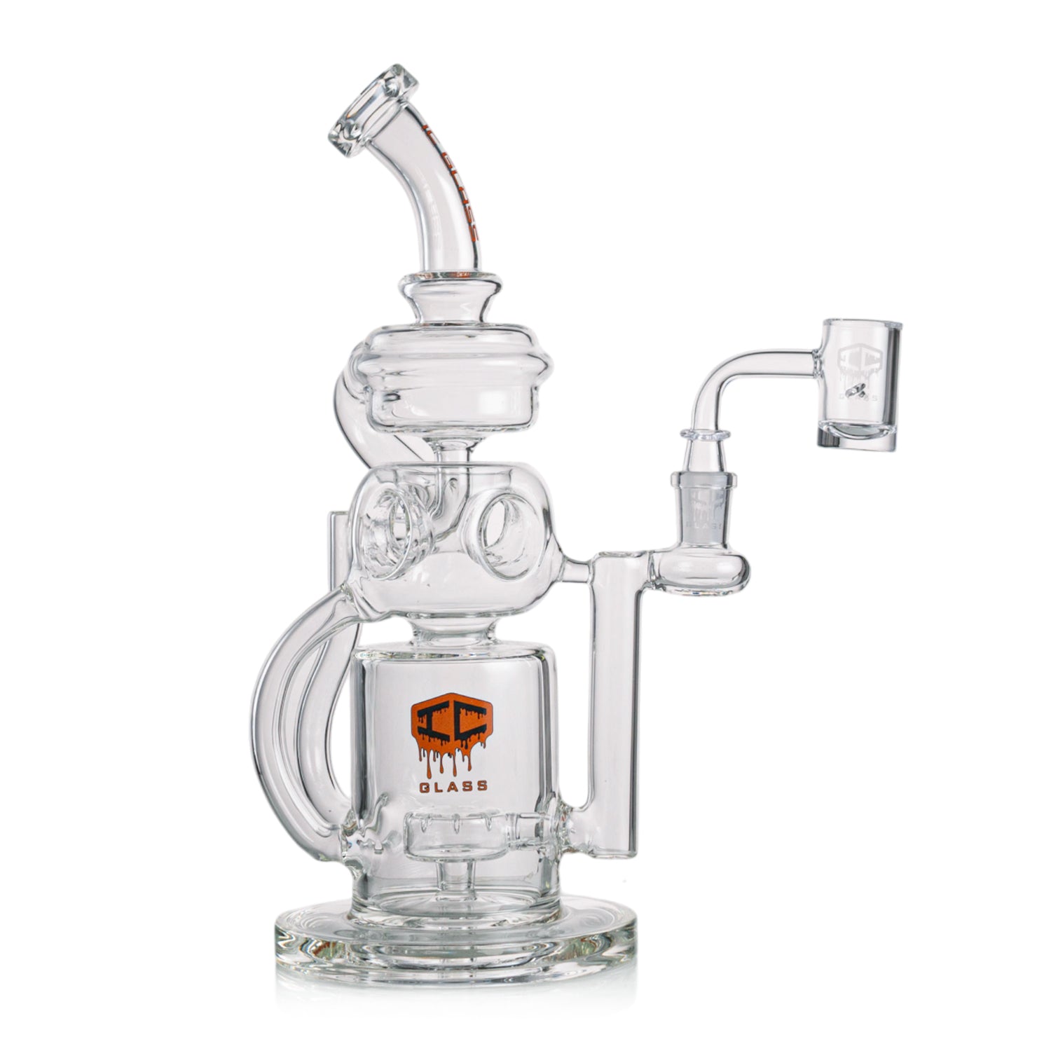 IC GLASS - Premium Design recycler with fab egg perc and multi tube functional