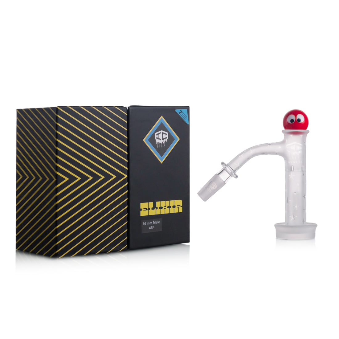 IC GLASS - ELIXIR| ICQ1058-10M45 Banger| Includes Carb Cap, Terp balls | 5 Colors