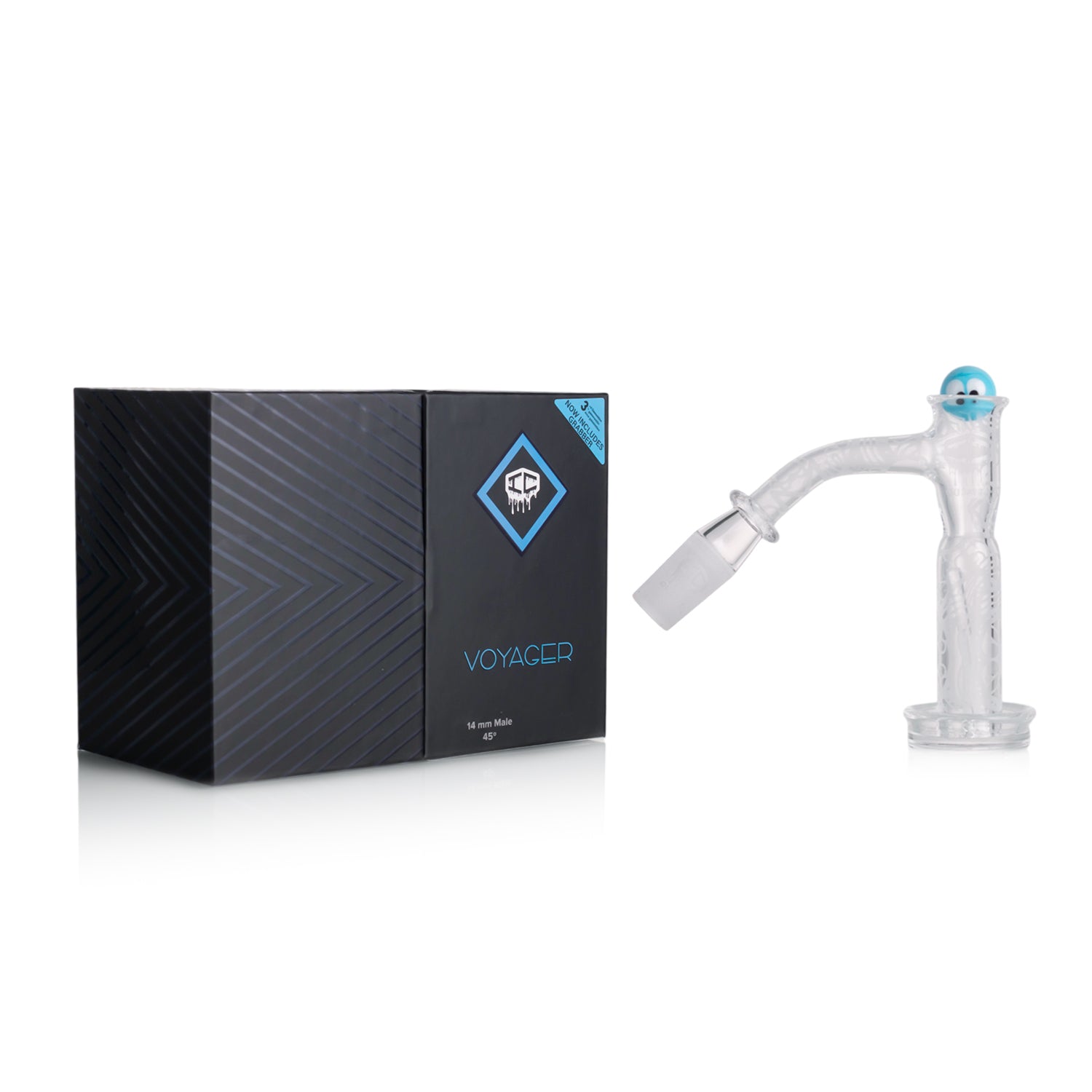 IC Quartz - Voyager 3rd Gen | 14mm 45D Banger | Includes Carb Cap, Terp balls | 5 Colors