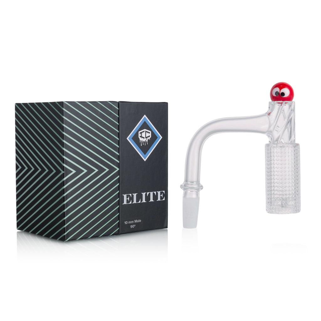 IC Quartz - Elite | 10mm 90° Banger | 99.9%  Banger | Includes Carb Cap, Terp balls | 5 Colors
