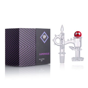 IC GLASS LUMINOUS-L – 14MM Male 90° Premium Quartz Banger | 99.9% Pure Quartz