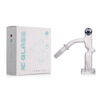 IC Glass - Columbia | 10mm 45D Quartz Banger | ncludes Carb Cap, Terp Balls | 5 Colors