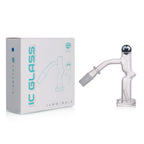 IC Glass - Columbia  | 14mm 45° Quartz Banger | Includes Carb Cap, Terp Balls & Sticker | 5 Colors