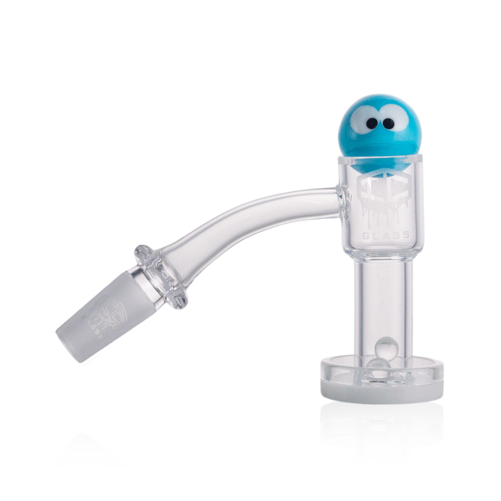 IC Glass - Fairchild | 10mm 45D Quartz Banger | Includes Carb Cap, Terp Balls & Sticker