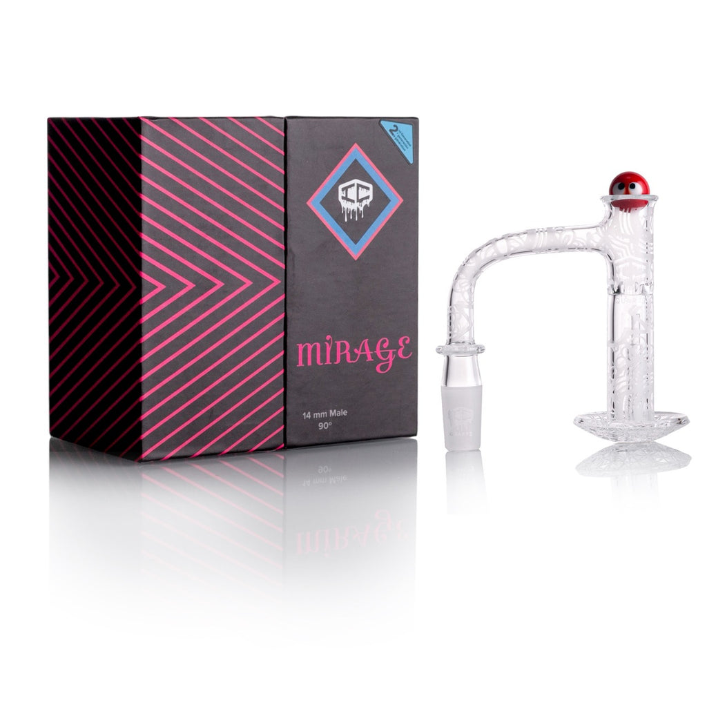 IC Quartz - Mirage | 14mm 90D Fully frosted Banger | Includes Carb Cap, Terp balls | 5 Colors