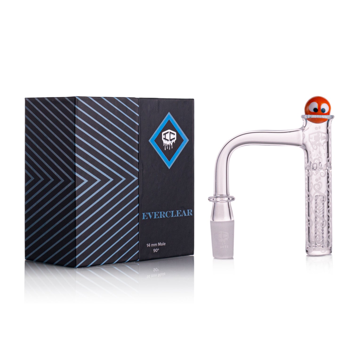 IC Quartz - Everclear | 14mm 90° Banger | Includes Carb Caps & Terp Balls | 5 Colors