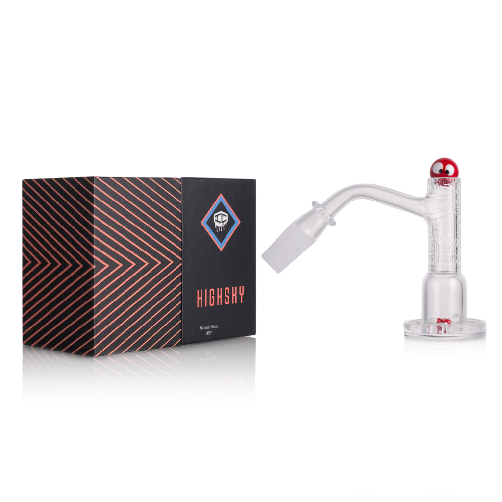 IC Quartz - Highsky | 14mm 45° Banger | Includes Carb Cap, Terp balls | 5 Colors