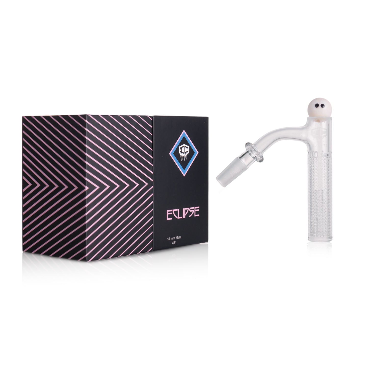 IC Quartz - Eclipse | 10mm 45D Banger | Includes Carb cap, Terp Ball | 5 Colors