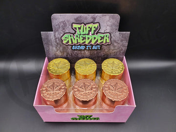 Tuff Shredder Grinder with Weed Leaf Design | Wholesale Smoking Accessories