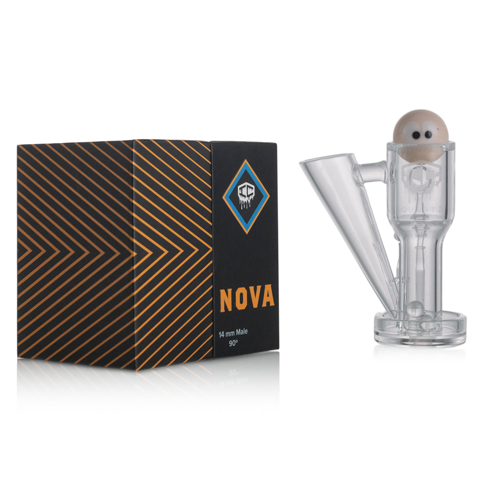 IC Quartz - Nova | 14mm 90° Banger | Includes Terp Ball Grabber, Carb Cap & Terp Balls | 5 Colors