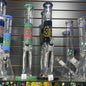 SCI-FI Glass - Waterpipe Straight Shooter with Wigwag Design | 17 Inch Tall | Downstem and Bowl Piece