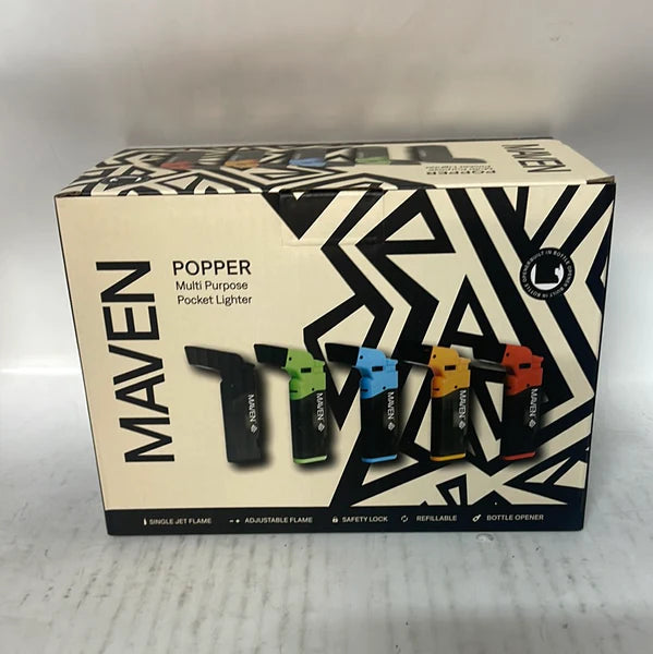 MAVEN - POPPER Multi Purpose Pocket Lighter | 15 Units / Display | Display