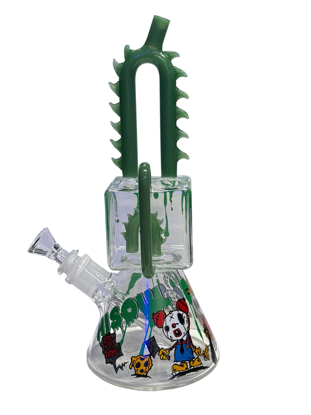 Chain Saw recycler beaker | Dual Chamber bong Main image