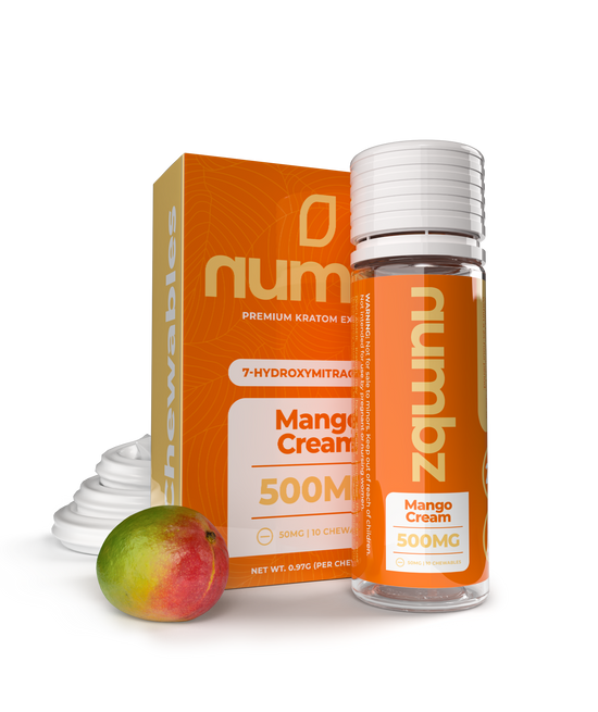 Numbz|7-Hydroxymitragynine|500MG|10 Chewables| BOX