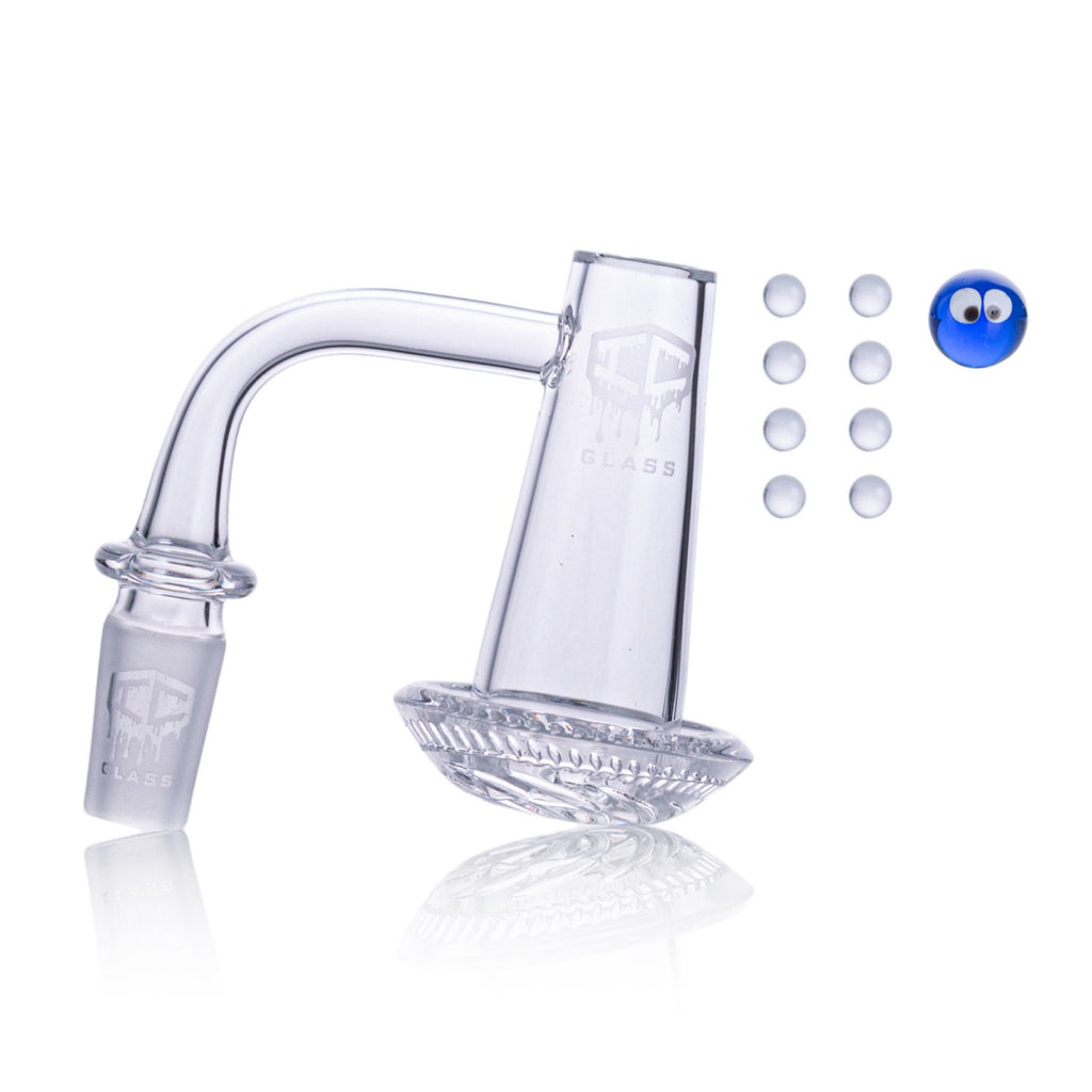 IC Glass - Martin River | 14mm 90D Quartz Banger  | Includes Carb Cap, Terp Balls | 5 Colors