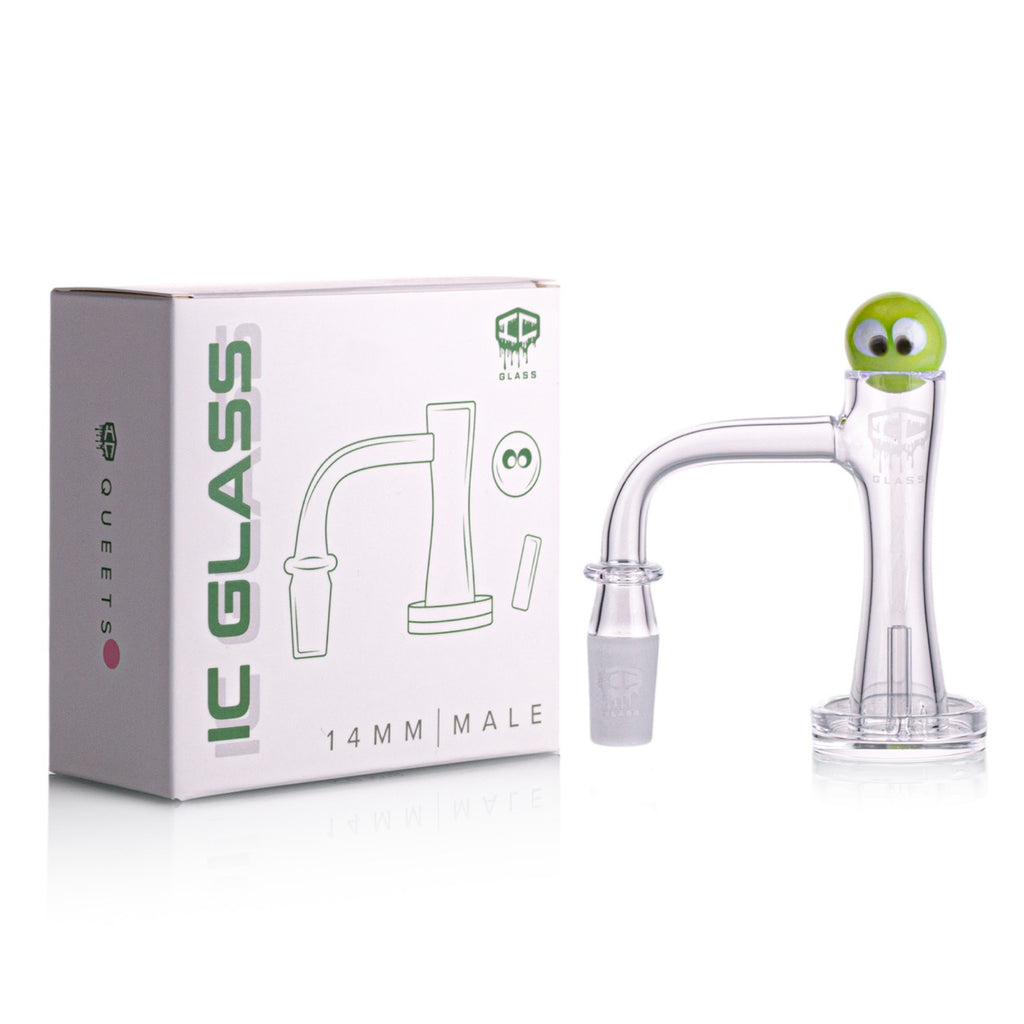 IC Glass - Queets | 14mm 90D Quartz Banger | Includes Carb Cap, Terp Balls & Sticker | 6 Colors