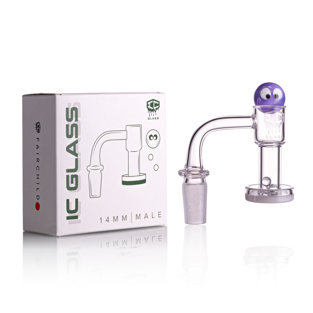 IC Glass - Fairchild | 14mm 90D Quartz Banger | Includes Carb Cap, Terp Balls & Sticker | 5 Colors