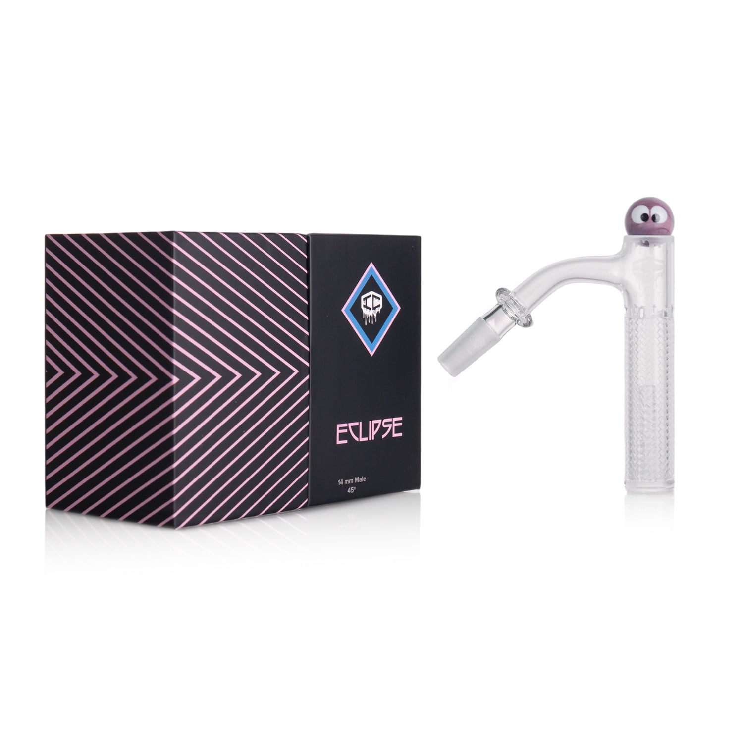 IC Quartz - Eclipse | 10mm 45D Banger | Includes Carb cap, Terp Ball | 5 Colors