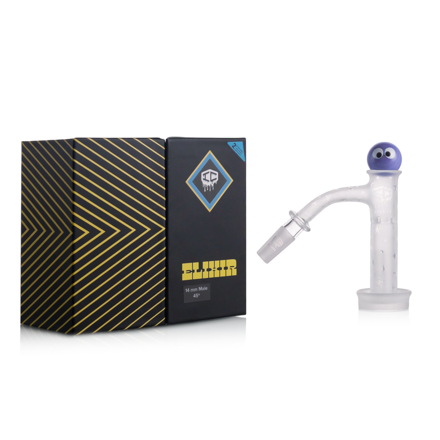 IC Quartz - Elixir | 10mm 45D Banger | Includes Carb Cap, Terp balls | 5 Colors Main image