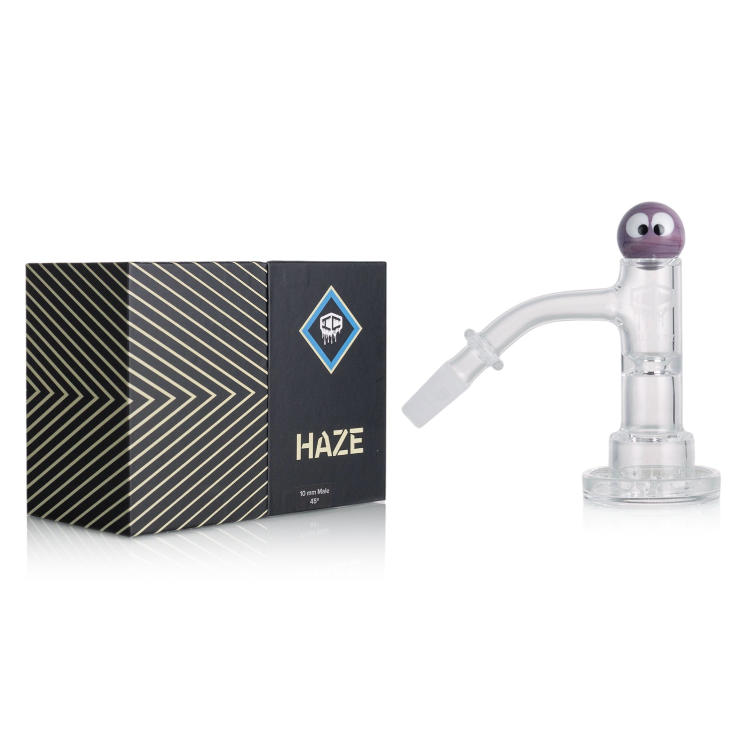 IC Quartz - Haze | 10mm 45D Banger | Includes Carb Cap, Terp balls | 5 Colors