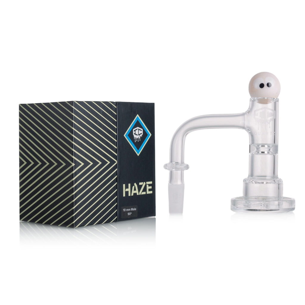 IC Quartz - Haze | 10mm 90° Banger | Includes Carb Cap, Terp balls | 5 Colors