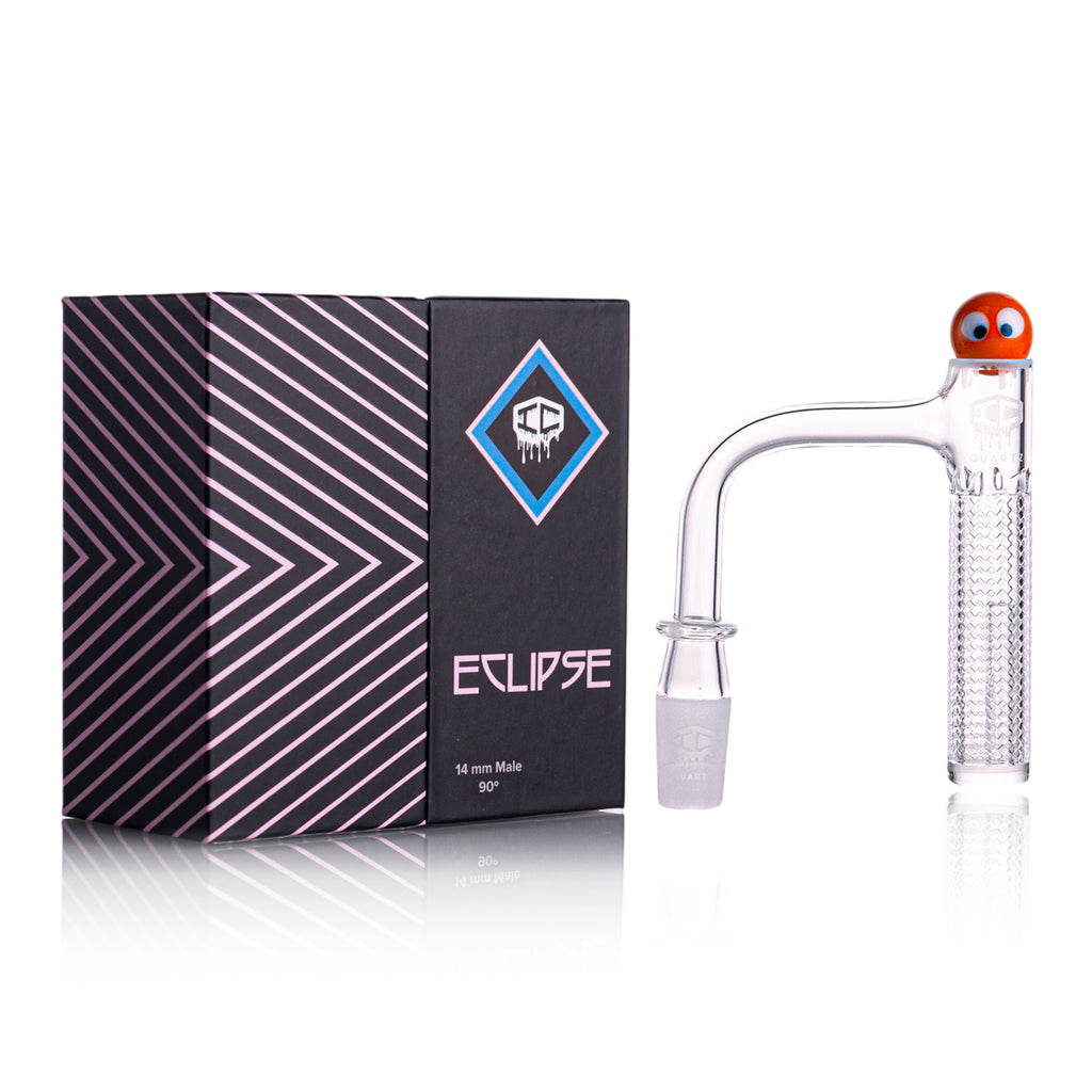 IC Quartz - Eclipse | 14mm 90° Banger| Includes Carb cap, Terp Ball | 6 Colors