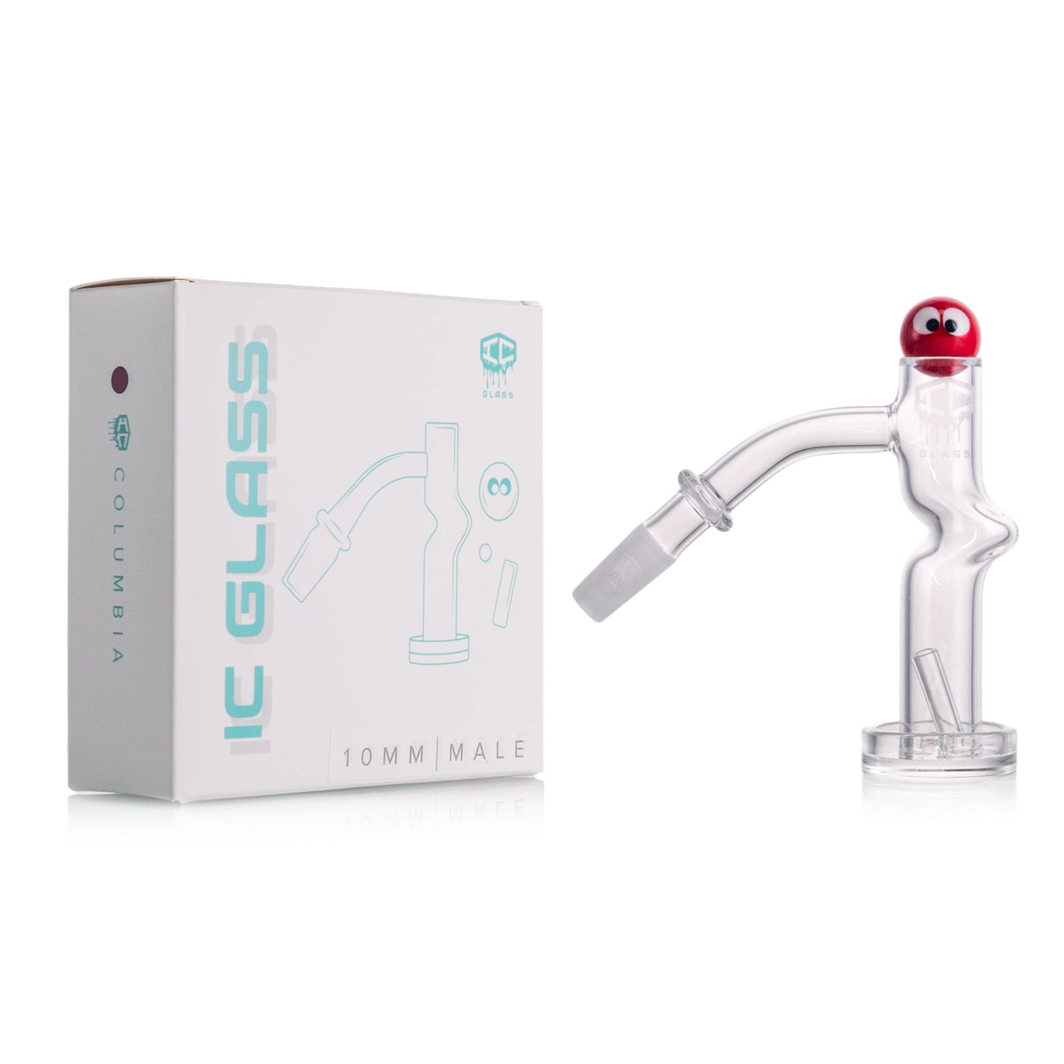 IC Glass - Columbia | 10mm 45D Quartz Banger | ncludes Carb Cap, Terp Balls | 5 Colors Main image