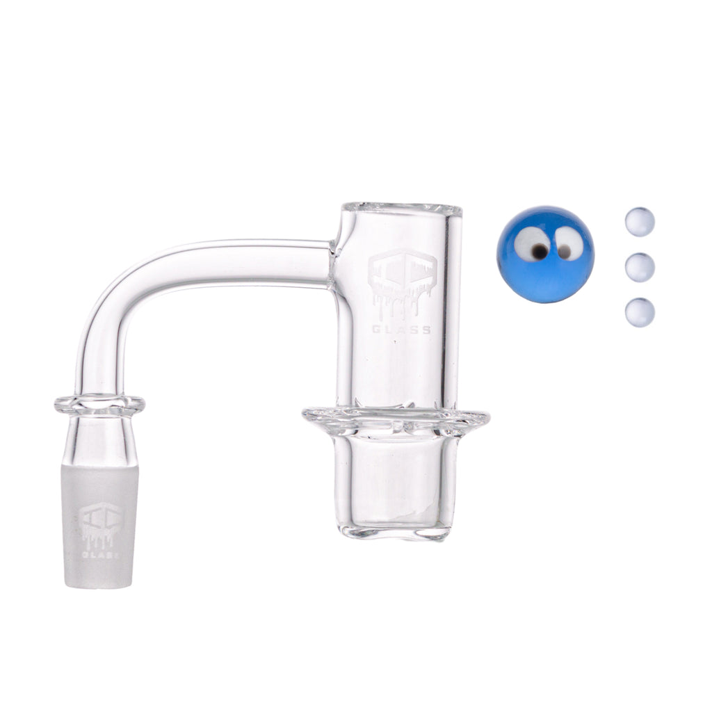 IC Glass - Buckskin | 14mm 90D Quartz Banger | Includes Carb Cap, Terp Balls | 5 Colors