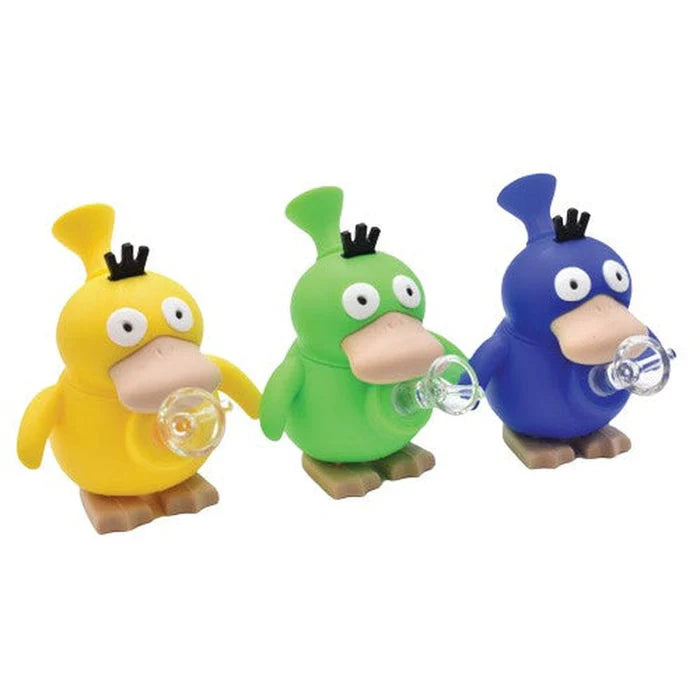 SILICONE DUCK WATER PIPE | Assorted 5 Colors | 4.5 inch Tall